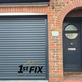 Anthracite roller garage door