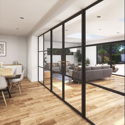 Internal glazed room divider